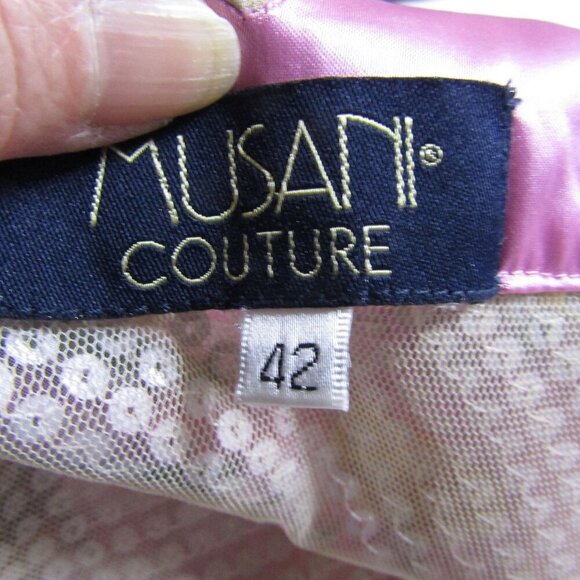 MUSANI COUTURE 6 Floral ASYMMETRICAL Halter FAIRY Pink Princess Prom Maxi Dress - Picture 11 of 14